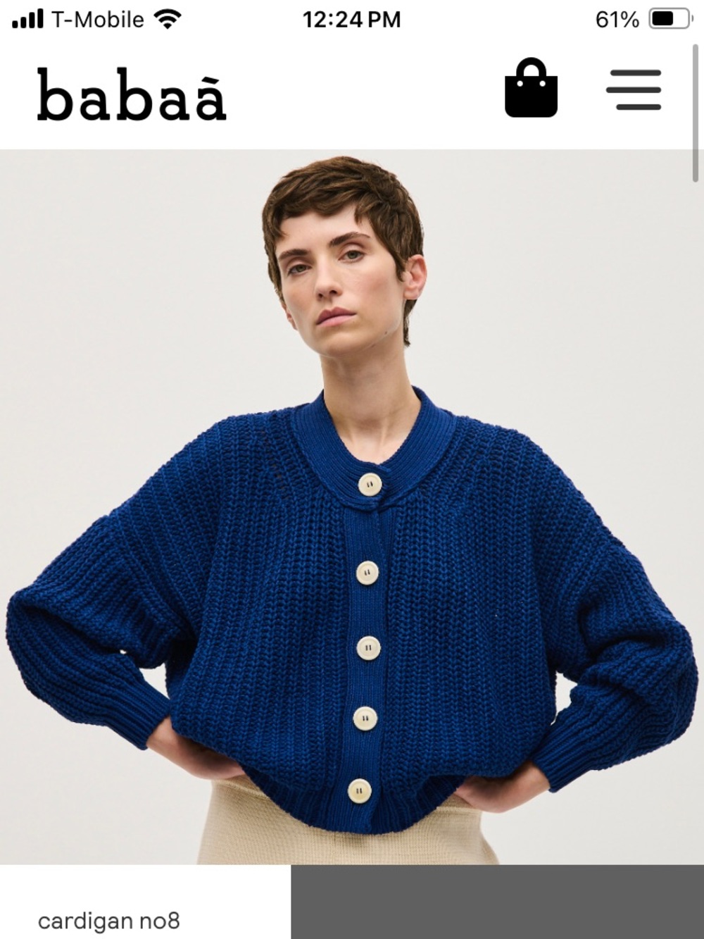 Babaa cardigan no 8 in puddle